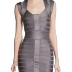 French connection silver gray bandage dress sz 2